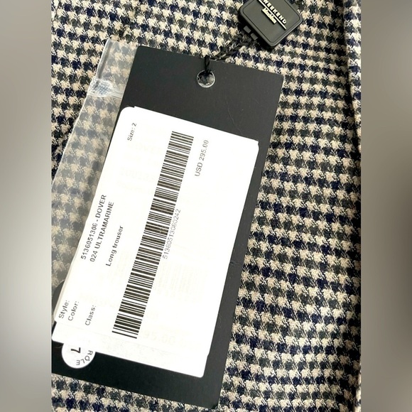 Weekend Max Mara wool cotton checkered plaid trouser pants NWT - Picture 6 of 6